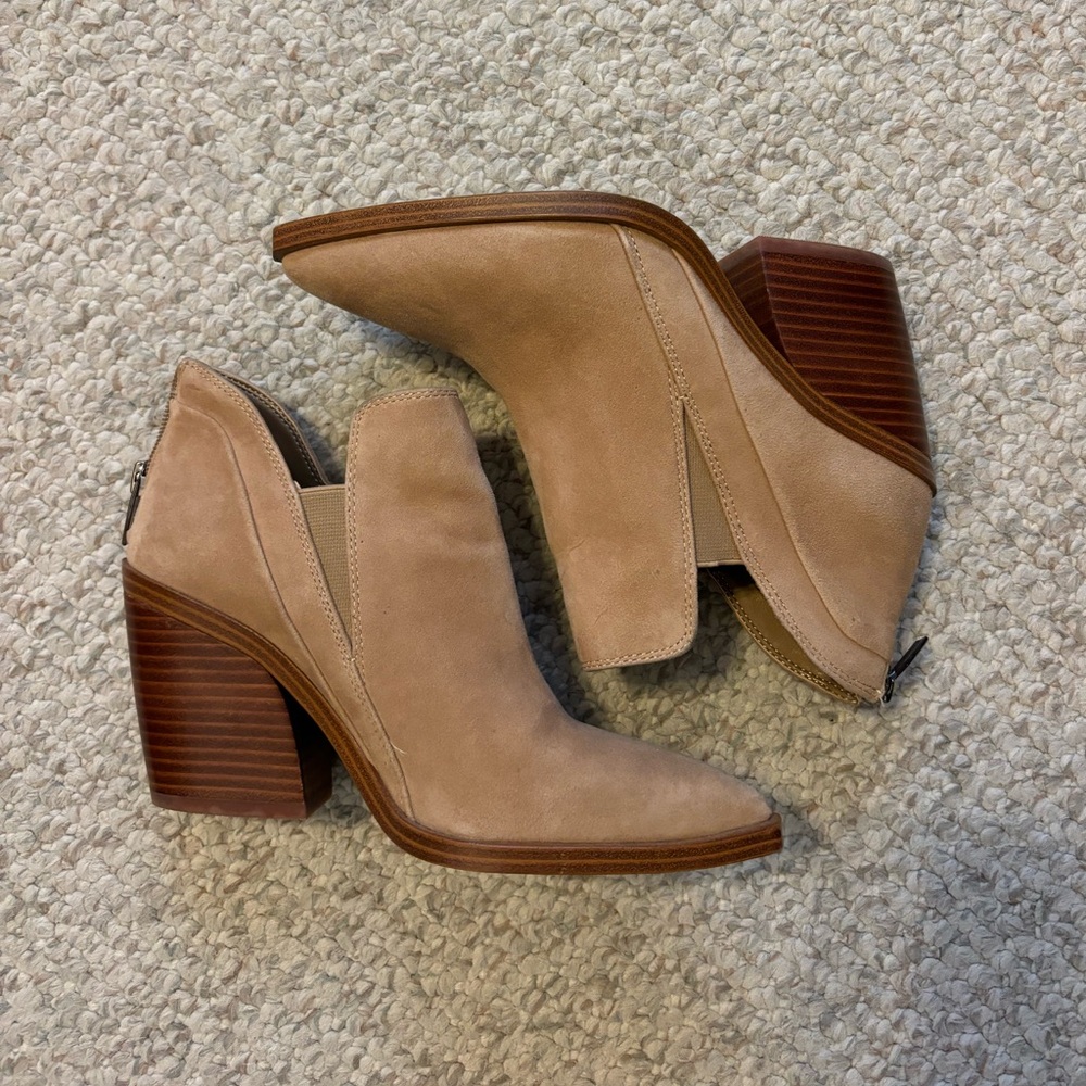 Vince Camuto Suede Ankle Boots with block heel
